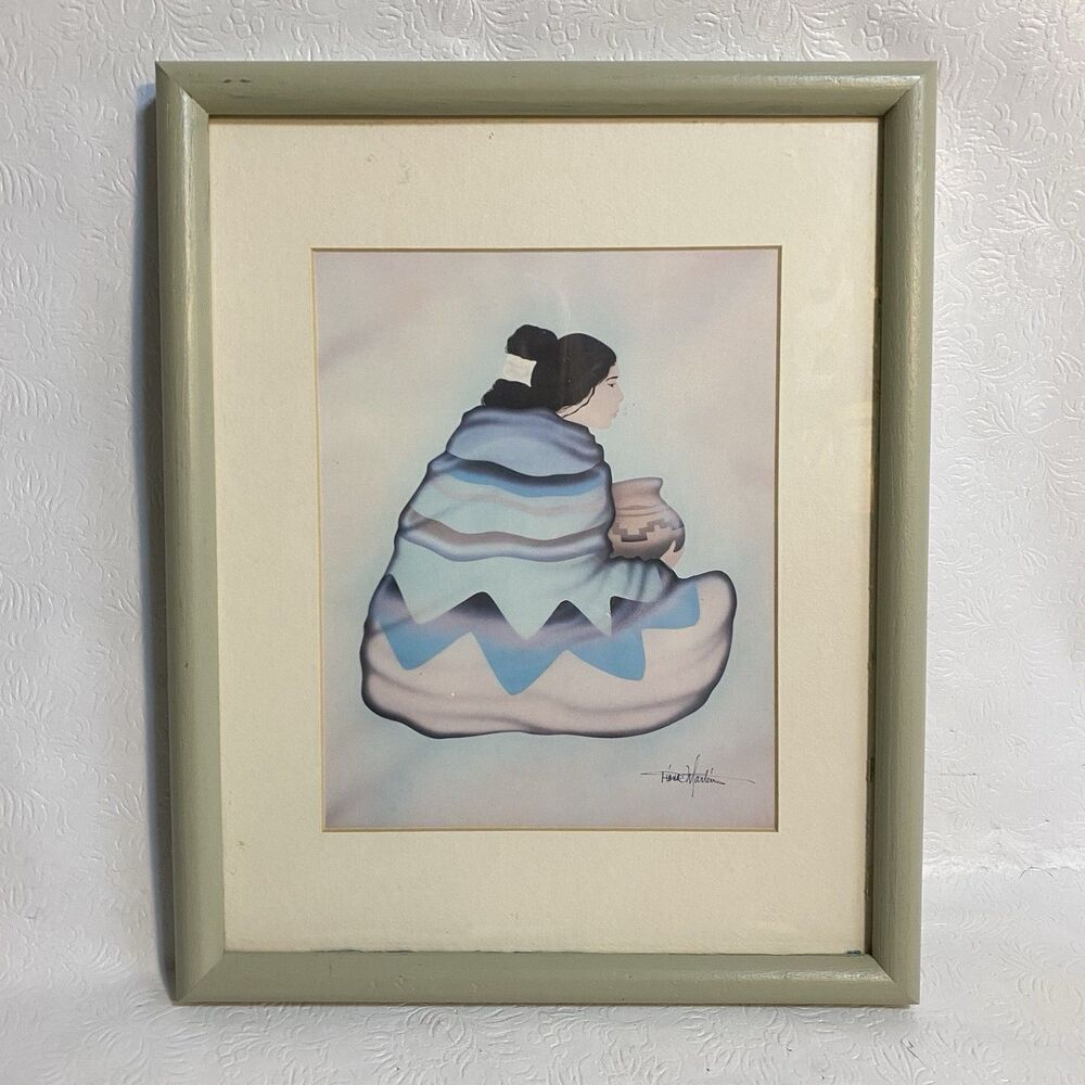 Diana Martin Native American Print Signed Framed